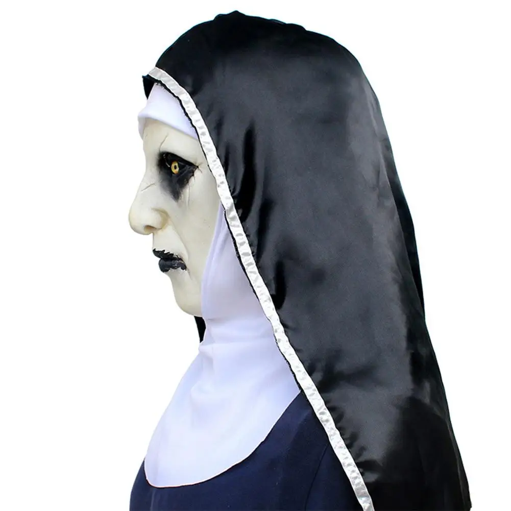 Монашка маска пугающая женское лицо парик торжества тематическая вечеринка Хэллоуин косплей Бар выступления ночные представления карнавал персональный