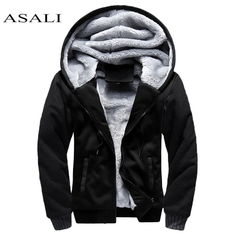 

Hoodies Men Patchwork Sweatshirts Fleece 2019 Brand Thick Warm Zipper Coat Winter Love Pullover Hoodie Hip Hop Hooded Streetwear