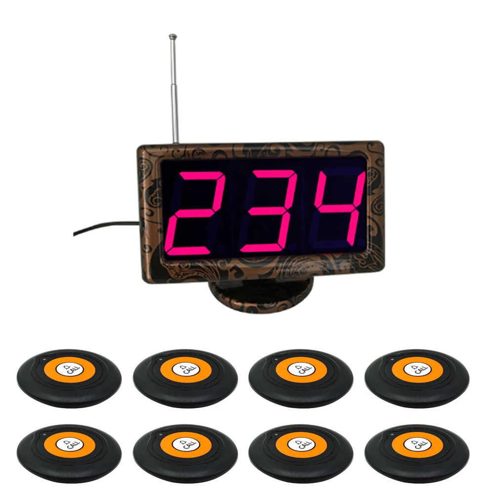 JINGLE BELLS wireless calling system 3 color 8 calling buttons 1 LED