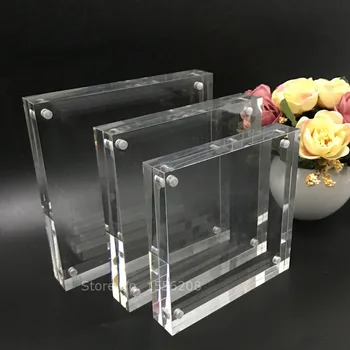 

transparent square photo frame blank acrylic ,120x120mm,135x135mm,150x150mm,24mm thickness