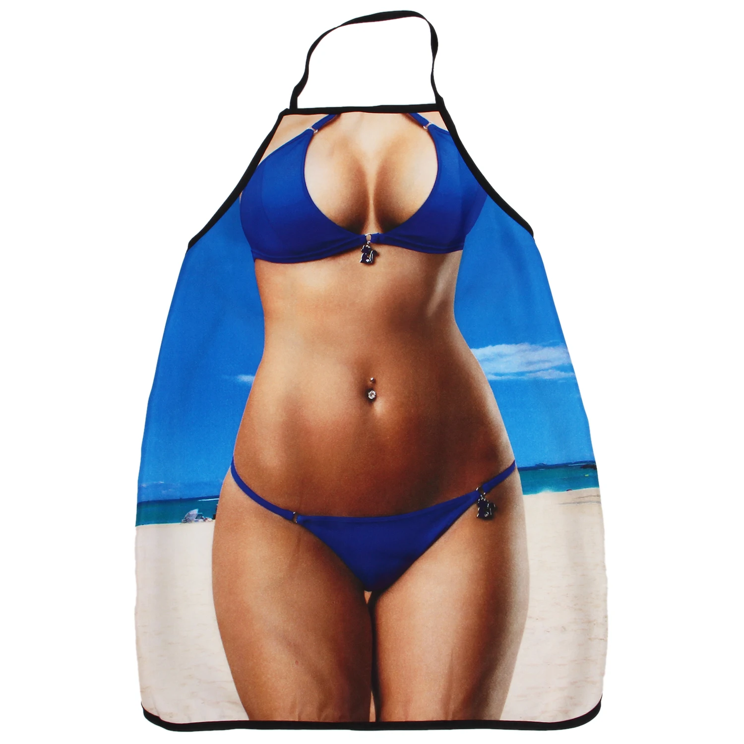Top Sexy Kitchen Apron Funny Creative Cooking Aprons for Men Women Girlfirend Boyfriend Christmas Birthday Gifts (Beach B