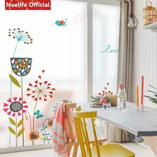 Индивидуальный размер любовь цветочный узор электростатическое стекло пленка гостиная спальня ванная комната непрозрачные раздвижные двери 60 см x 90 см оконная пленка