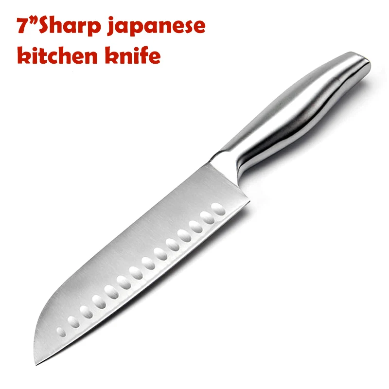 

New Utility knife japanese style kitchen knife 7" chef knife stainless steel kitchen knives meat cleaver kitchen accessories
