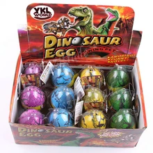 Large Size 12pcs set Water Hatching Dinosaur Egg Novelty Water Inflation Crack Growing Dino Eggs Children