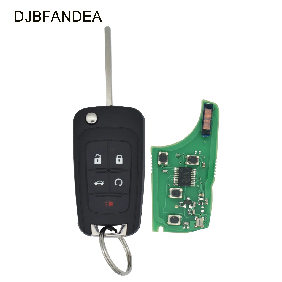 

DJBFANDEA 315Mhz / 433 MHZ Flip Key Remote Start Keyless Entry Transmitter Fob for Chevy 2010-2017 Equinox Sonic GMC Terrain
