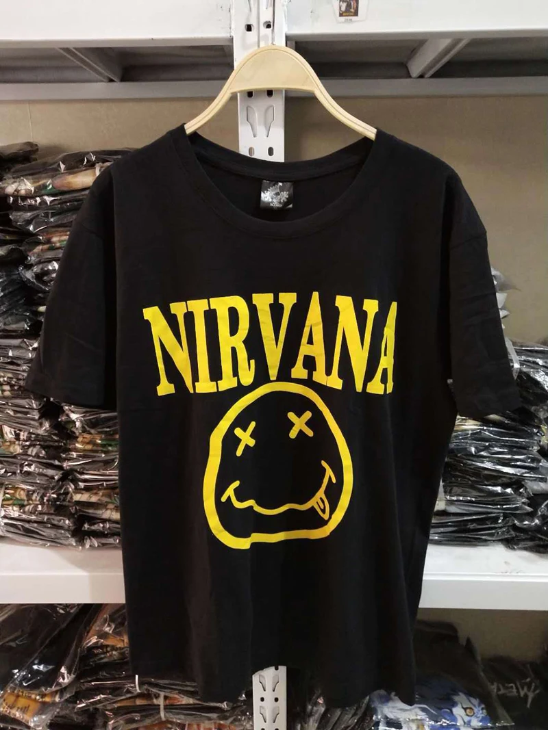 Nirvana, футболка для мужчин и женщин, летние качественные хлопковые топы, футболки с принтом Nirvana, Мужская свободная футболка с круглым вырезом и коротким рукавом, модные футболки