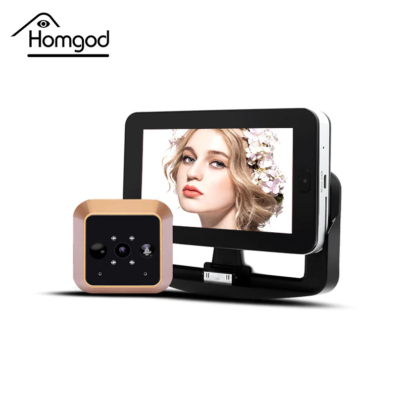 4.3 дюйма HD Сенсорный экран видео Запись smart дверной глазок Камера Беспроводной