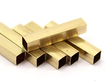 

12 Square Raw Brass Tubes (32x6x6mm) sq06