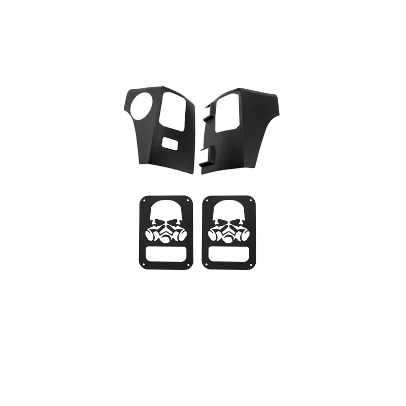 MOPAI колпаки для автомобильных ламп для Jeep Wrangler JK, Автомобильный задний светильник, накладка, наклейки, аксессуары для Jeep Wrangler JK 2007 - Цвет: frosted Skull