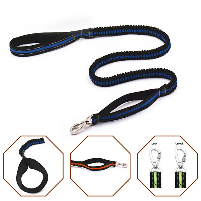 Buy Elasticity 2 Handles Dog Leash Dual Handle for