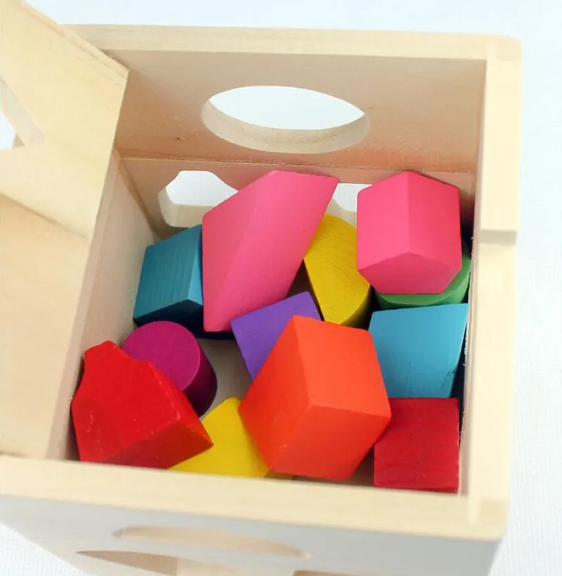 MOTOHOOD 11118 cm Wooden Toys For Girls Boys Baby Intelligence Building Blocks Shape Box Geometric Assembling Blocks  (2)