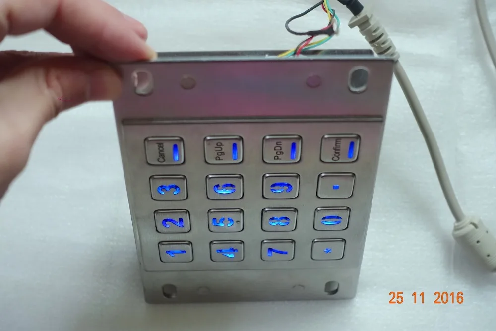 Прочная USB клавиатура из нержавеющей стали с подсветкой водонепроницаемая
