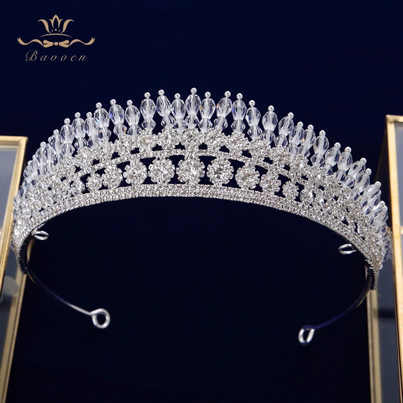 

Sparkling Brides Crystal Tiaras Crowns Headpieces Plated Crystal Wedding Hair Accessories Prom Hair Jewelry