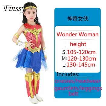 

Hero Wonder Woman Cosplay Dress Halloween Carnival Holiday Party Stage Performance Suit Costume For Girl
