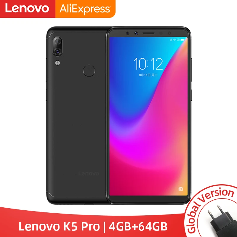 

Global Version Lenovo K5 Pro 4GB 64GB Snapdragon636 Octa Core Smartphone Four Cameras 5.99 inch 18:9 4G LTE Phones 4050mAh