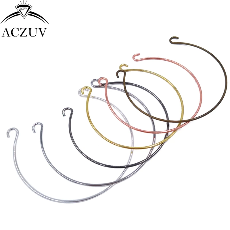 

ACZUV 100pcs Copper Metal 6 Colors 1.5x65mm Wire bracelet bangle circlet wristband wristlet BBS033