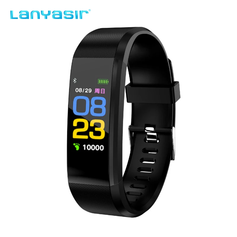 

Lanyasir 115plus smart bracelet Heart Rate Blood Pressure Smart Band Smartband Wristband honor mi Band 3 fit bit Smart Wa