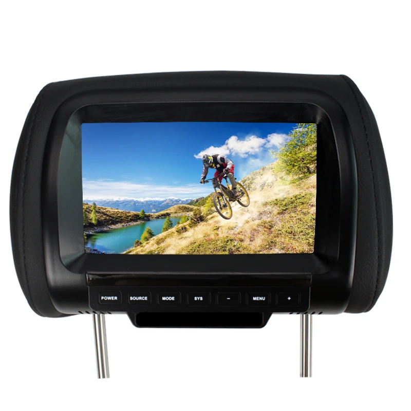 black car headrest monitor