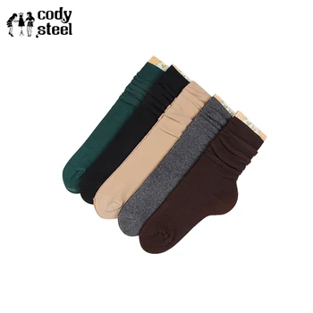 

Cody Steel Fashion Woman Socks Casual Solid Color Socks For Female Breathable Cotton Women Pile Heap Socks 3pairs/lot