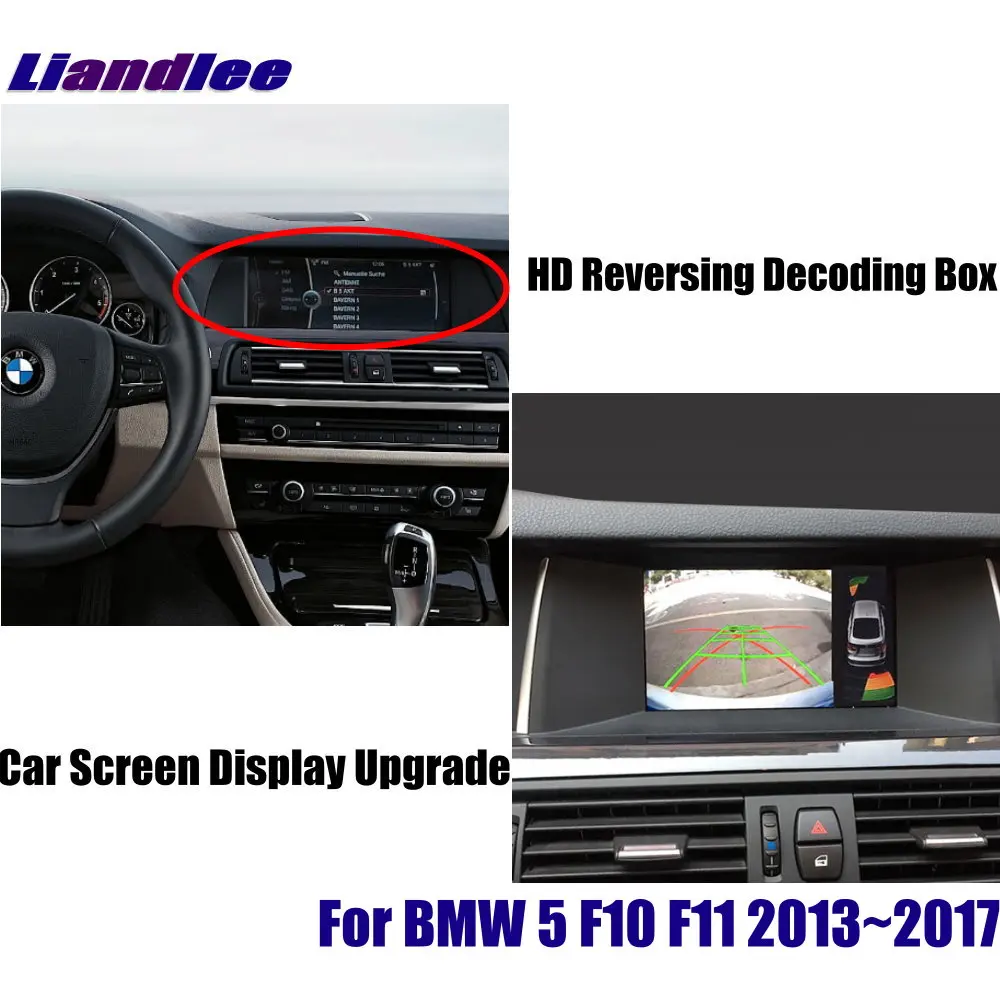 Liandlee декодер плеер для BMW 5 серии F10 F11 2013~ задний Реверс парковки Камера изображение автомобиля Экран обновления Дисплей обновления