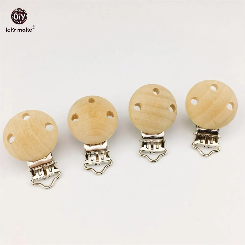 

Let's Make Wooden Teether Dummy Clip 20pcs 2.9*4.6cm Baby Nursing Accessories DIY Pacifier Holder Can Chew Clips Nursing Pendant