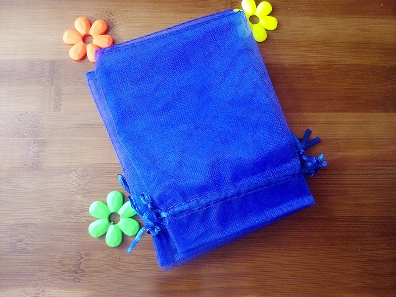 

25*35cm Royal blue Organza Bag Drawstring Bag Jewelry Packaging Bags for Tea/Gift/Food/Candy small Transparent Yarn Bag 200pcs
