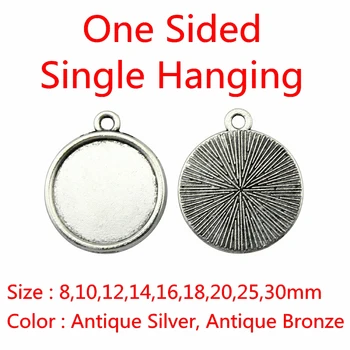 

40pcs Fit 8~30mm Round Cabochon Cabochon Setting Simple Classical Style Zinc Alloy Cabochon Base Setting For DIY Jewelry Making