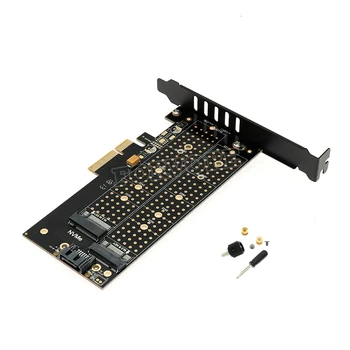

M.2 NVMe SSD NGFF to PCI-E X4 Adapter card M Key + B Key dual interface card