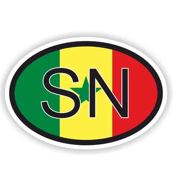 

11.8CM*8CM Car Sticker Creative SENEGAL SN Country Code Reflective 6-0372