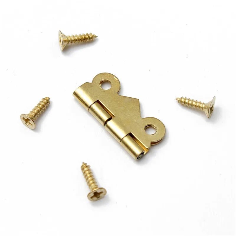 MTGATHER 10pcs Iron Mini Butterfly Door Hinges Drawer Jewellery Box Hinge For Furniture