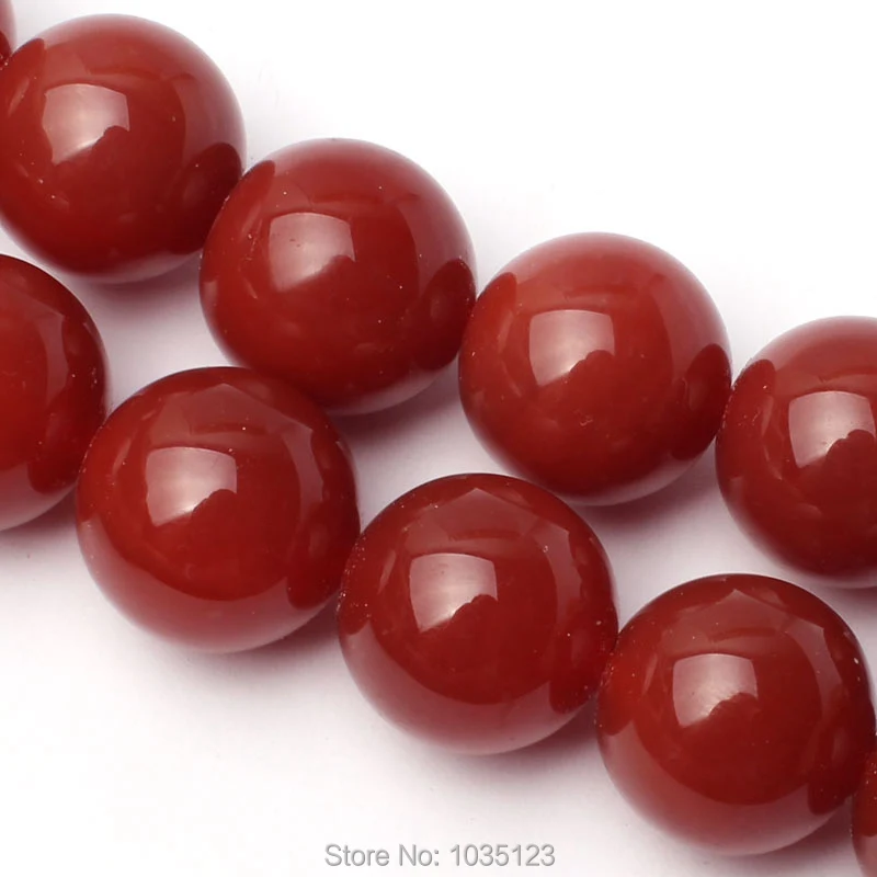 

Free Shipping 20mm Smooth Natural Red Color Agates Round Shape Gems Loose Beads Strand 15" DIY Creative Jewellery Making w3409
