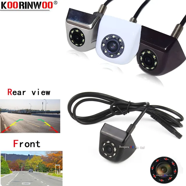 Cheap Koorinwoo Universal รถสำรองกล้อง CCD ย้อนกลับด้านหน้า/ด้านหลังกล้อง 8 IR Night Vision กันน้ำ IP68