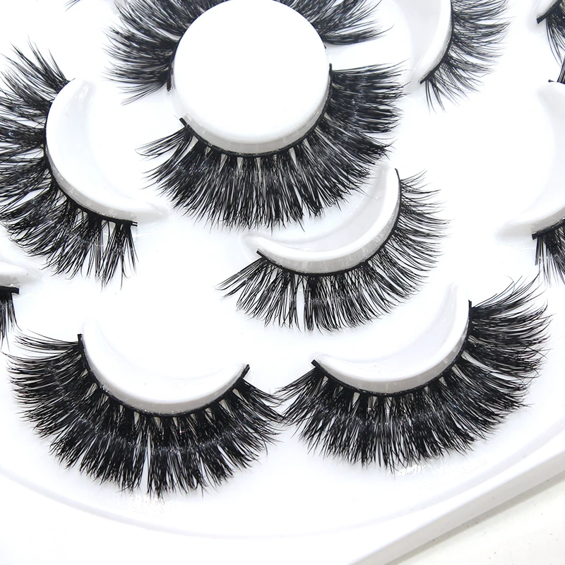 7pairs 3D Thick Mink Eyelashes Fake Lashes Long Makeup Mink Lashes Eyelash Extension False Eyelashes Mixed model