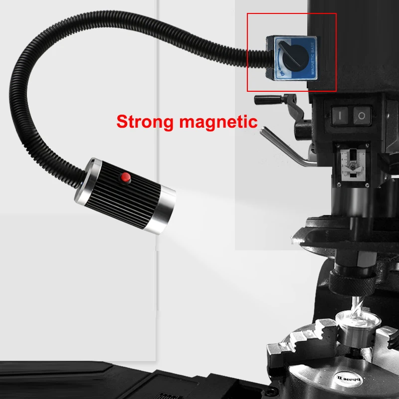 Magnetic Base Machine Light 3W/9W 24V/220V Soft Rod Aluminum High Power LED CNC Machine Lights Work