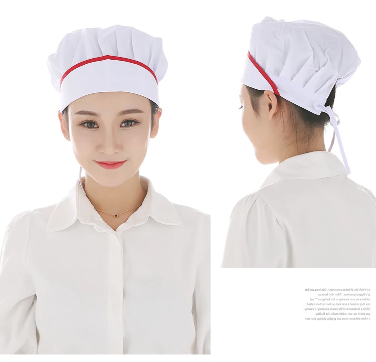 Chef Hat Female Kitchen Sanitation Cap Canteen Restaurant Food Bakery Baking Ventilation hat hotel uniform chefs hat