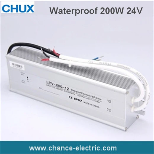

24V LED Water-Proof Type driver switching mode Power Supply SMPS 200w (LPV-200W-24V)