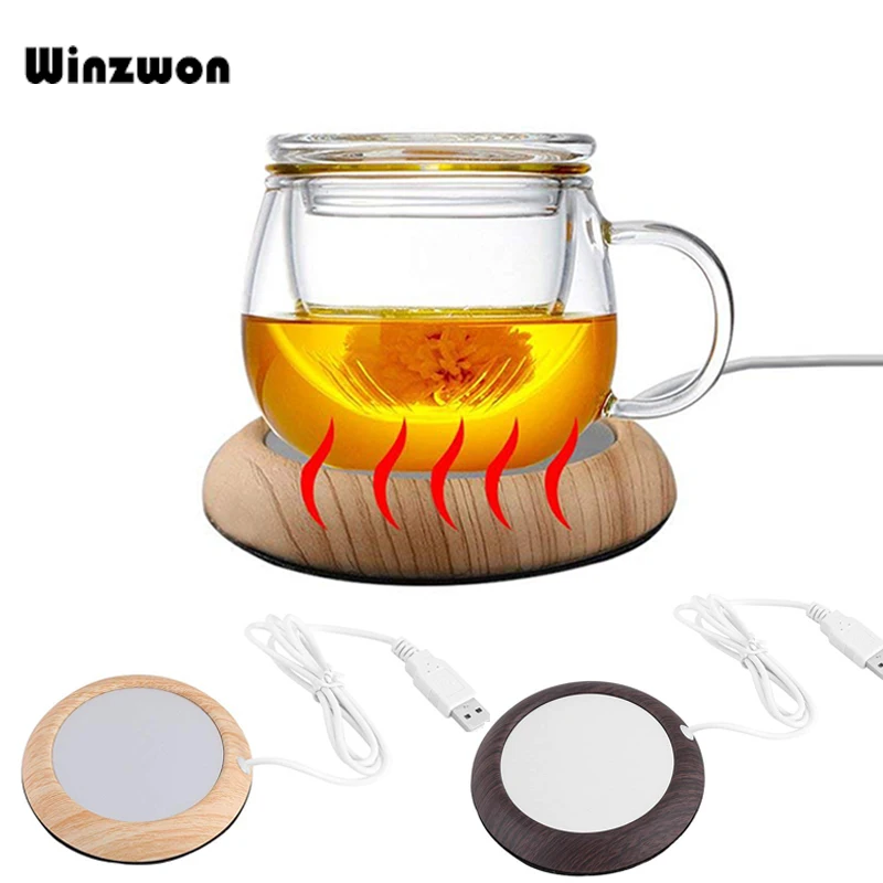 

1Pcs Portable USB Powered Cup Warmer Mat Pad Drink Coasters Christmas Table Mats Keep Drink Warm Heater Placemat For Home Office