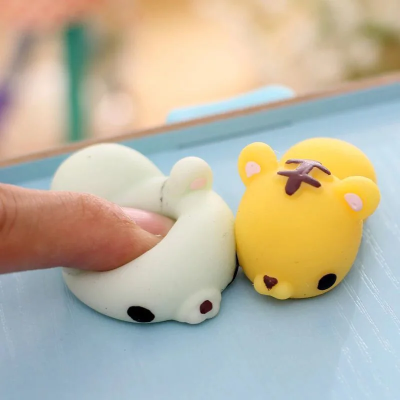 Kawaii Mini animals Mochi Squeeze эластичные мягкие панда курица утка овца свинья кролик Тигр мягкие телефонные ремешки детские игрушки