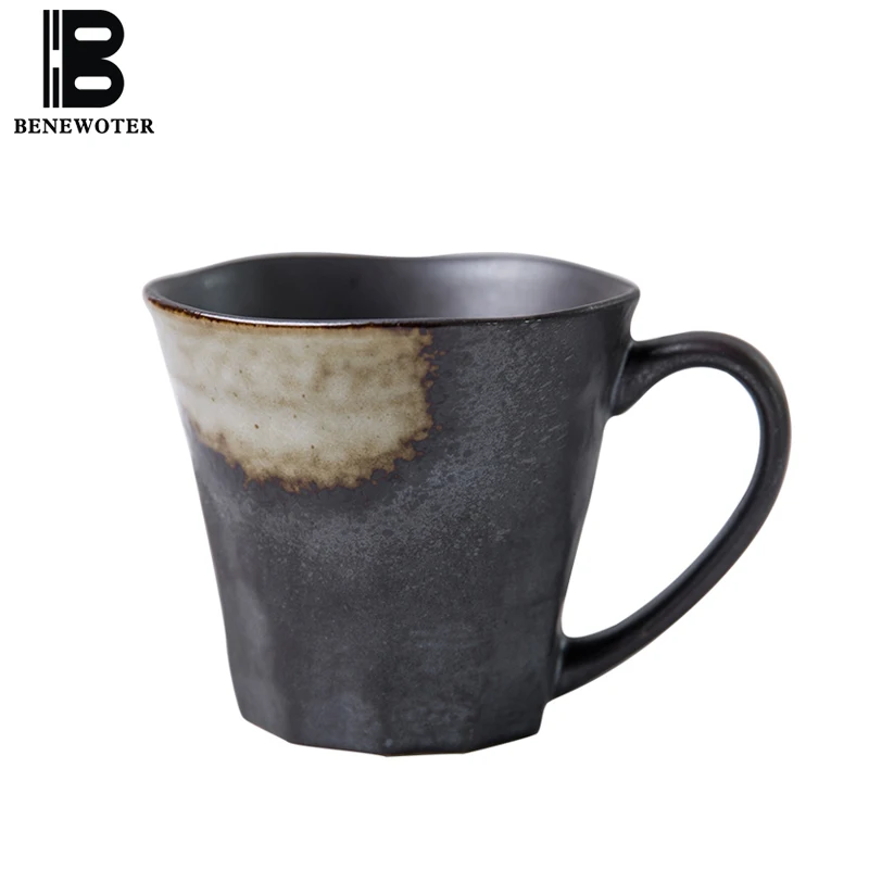 

160ML Vintage Japanese Style Coarse Pottery Latte Coffee Cup Creative Retro Ceramics Mug Fruit Juice Milk Cups Drinkware Teaware