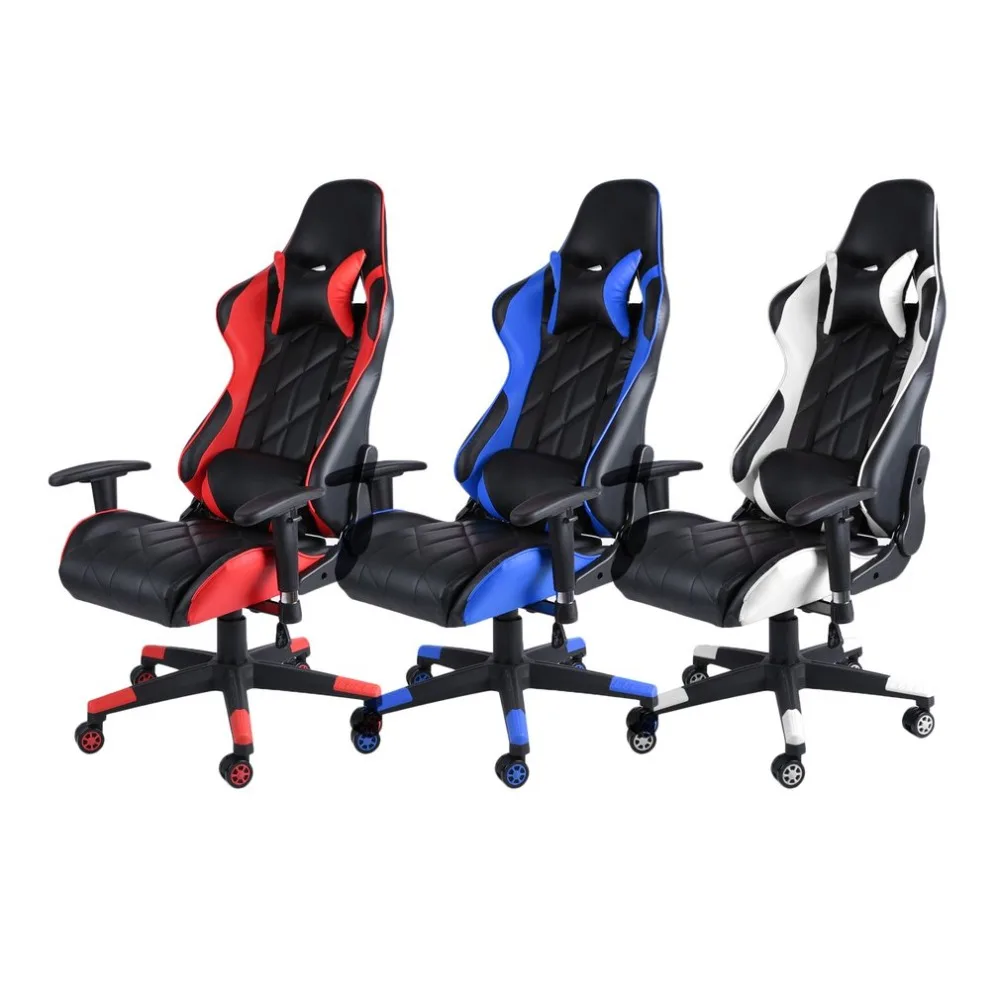 

Home Office Computer Desk Gaming Chair Height Adjustable 360 Degree Rotation Recliner Racing Chair With Headrest Hot Sale