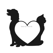 Dog Love Cats Pets Silhouette car window sticker vinyl decal funny JDM and all the smooth surface