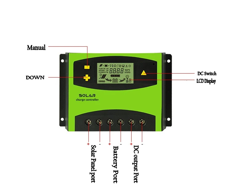 

High Power MPPT 40A 50A 60A PWM 12V 24V Solar Controller Solar cells Panel Battery Charge Volatge Regulator for Solar system