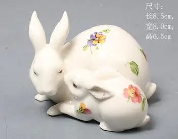 

ceramic wedding decoration cute flowers rabbit home decor crafts room decoration garden ornaments porcelain animal figurines