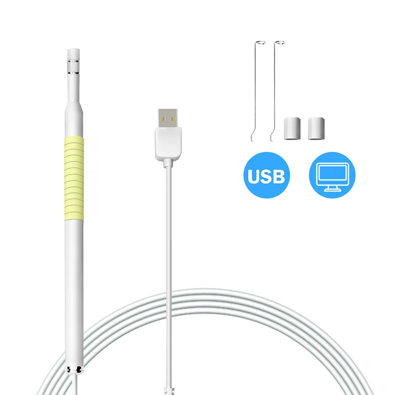 

Ear Cleaning USB Endoscope Camera Borescope Visual Earpick Tool with 6 LEDs Ear Cleaning Tool for USB PC Windows Health Care
