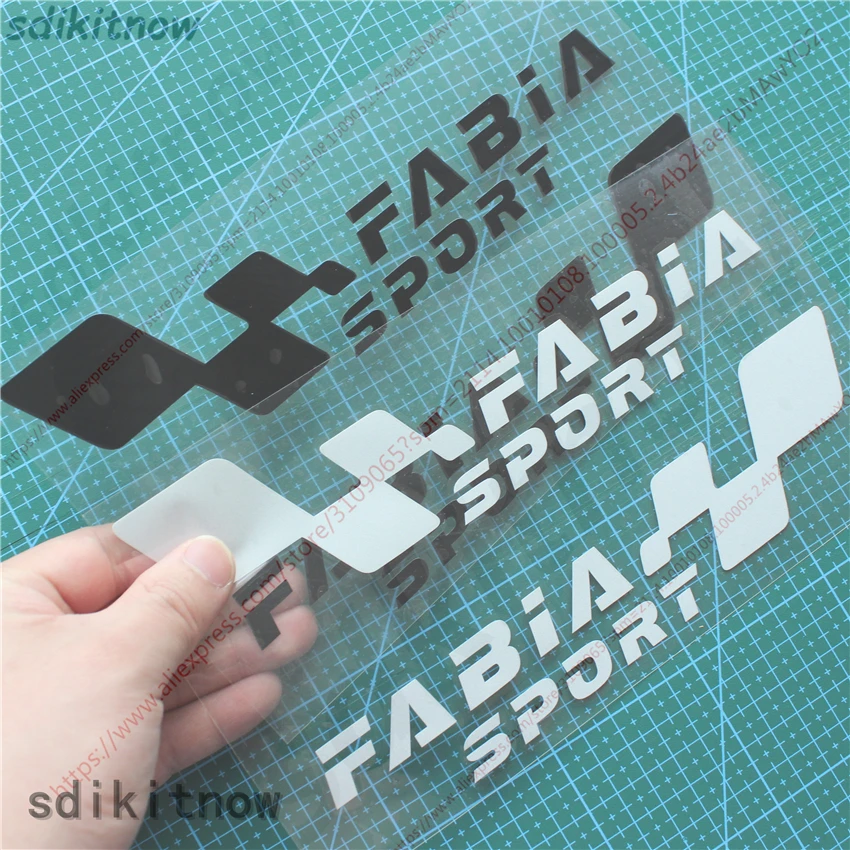 

22x6cm 2pcs Car Body Windows Sports Racing Sticker Decal Styling For skoda fabia 1 2 3 mk1 mk2 accessories