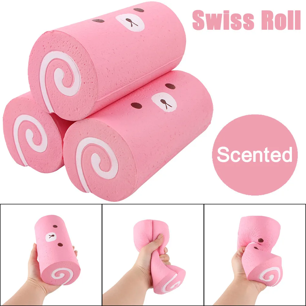 Jumbo Swiss Roll ароматическая медленно поднимающаяся сжимающаяся игрушка для снятия