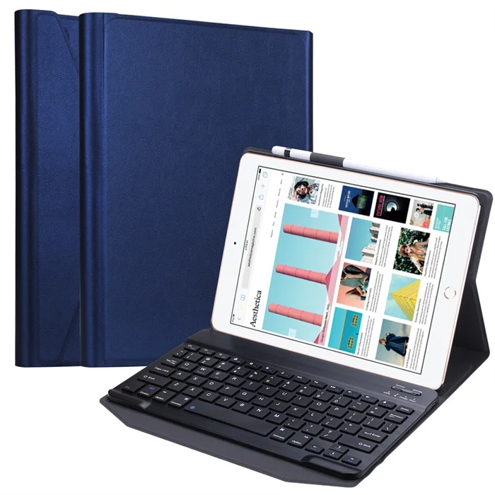 Kemile for iPad 6th 9.7 Case touchpad mouse Keyboard Cover For iPad 5th Air 1 Air 2 Pro 9.7 Case touchpad Keyboard - Цвет: Blue