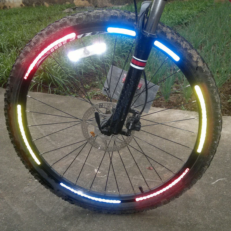 5pcs Bike Bicycle Motercycle Car Reflective Fluorescent Stickers Wheel