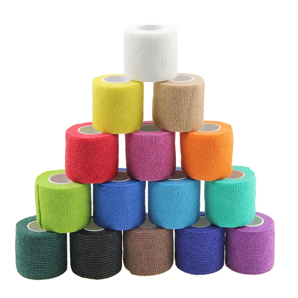 

Aolikes 1Pcs Colorful Sport Self Adhesive Elastic Bandage Knee Support Pads 4.5m Wrist Ankle 18 colors