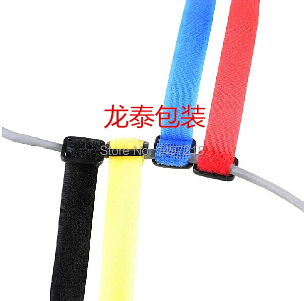 

25pcs 2cm x 15cm Reusable cable ties nylon strap with Plastic button Hook Loop Tape with buckle for computer wires